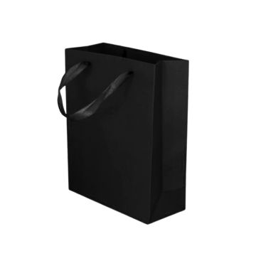 Kartonnen Cadeautas M Zwart (12st)