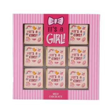 Doosje Napolitain Chocolade It's a Girl (9st) 