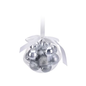 Mini Kerstballen Zilver - 40mm - 14 stuks