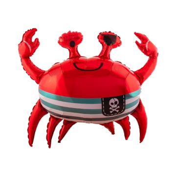 Folieballon Krab Piraat - 93x75cm