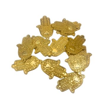 Mini Hand van Fatima Goud - 4cm - 12 stuks