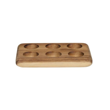Elegant houten eiertray voor 6 eieren - Alpina