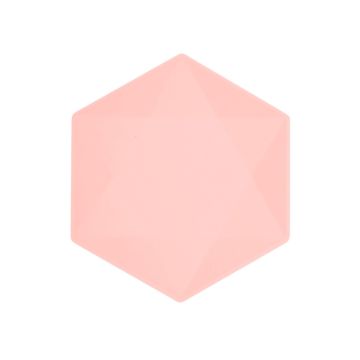 Borden Hexagon Groot Abrikoos (6st)