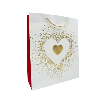 Cadeautas Hart Wit Medium - Stijlvol verpakken met liefde