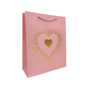 Cadeautas Hart Roze Medium - Stijlvol verpakken met liefde