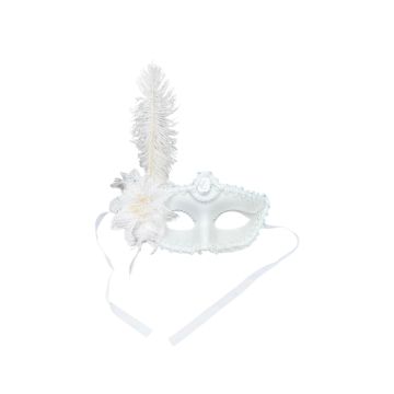 Masker Veer Venetiaans Wit
