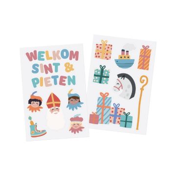 Raamstickers Welkom Sint & Pieten (13st) 