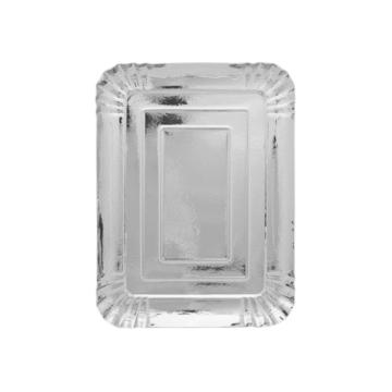 Kartonnen Dienblad Metallic Zilver - 30x40cm