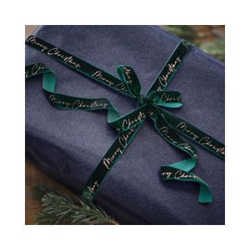 Cadeaulint Merry Christmas Velvet Groen Ginger Ray (6m)