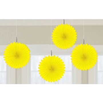 Mini Waaier Geel 4st