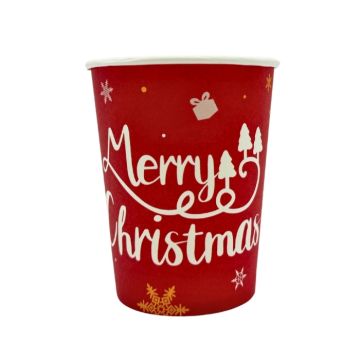 Bekers Merry Christmas Rood - Feestelijke Kerstbekers