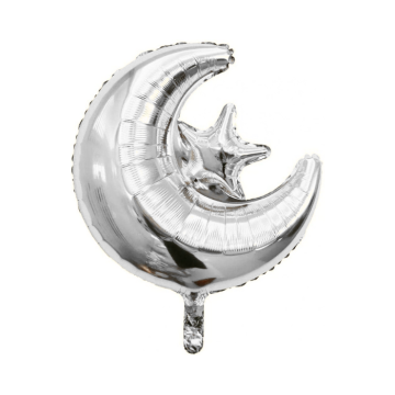 Folieballon Maan & Ster Zilver – Perfecte Decoratie voor Elke Gelegenheid