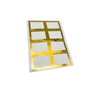 Blanco Etiketten Zelfklevend Goud (8 op 1 vel, 2 vellen) 