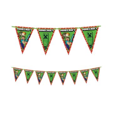 Papieren Vlaggenlijn Minecraft (9 vlaggen)
