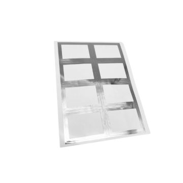 Blanco Etiketten Zelfklevend Zilver (8 op 1 vel, 2 vellen) 