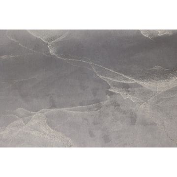 Decoratiestof Fluweel Marmer Zilver - 28x150cm 