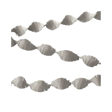 Crepe Guirlande Zilver (24m)
