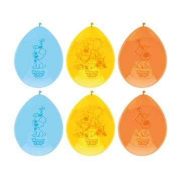 Ballonnen Woezel en Pip - 30cm - 6 stuks