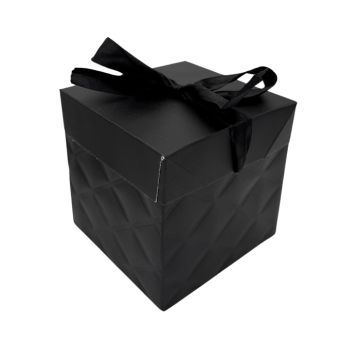 Cadeaudoos Geruit Zwart 10cm - Luxe cadeauverpakking