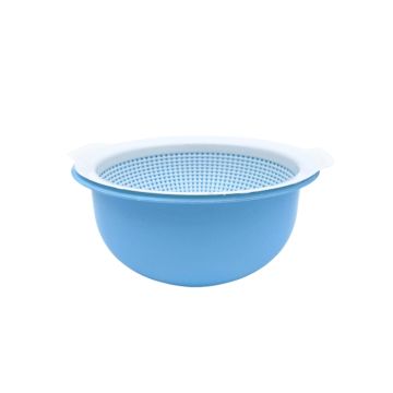 Vergiet Rond Blauw/Wit (2dlg) 