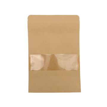 Bewaarzak Kraft met venster - 16x24cm - 12 stuks 