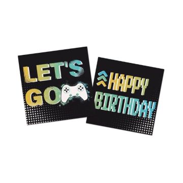 Servetten Happy Birthday Gaming