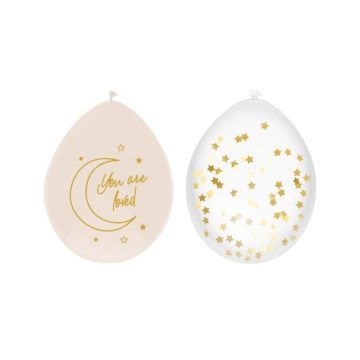 Ballonnen Baby Safari Nude 'You Are Loved' (6st)