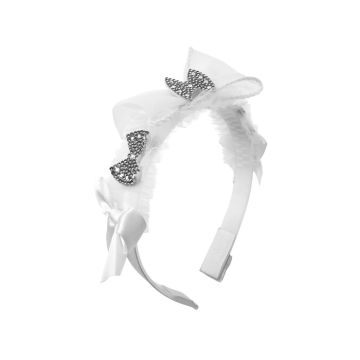 Diadeem Strass Strikjes Roze