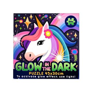 Glow in the Dark Puzzel Unicorn