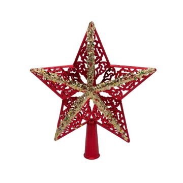 Kerstboompiek Ster Rood