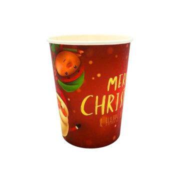 Kartonnen Bekers Merry Christmas Friends - 10 stuks