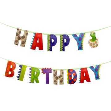 Slinger "Happy Birthday Dinosaurus" - Maak elk feestje prehistorisch leuk!