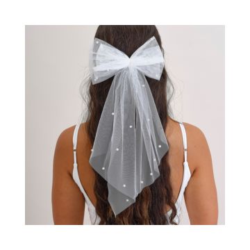 Tule Strik met parels Wit Ginger Ray 