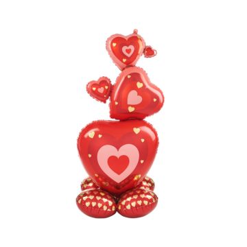 AirLoonz Folieballon Hartjes (63x139cm)