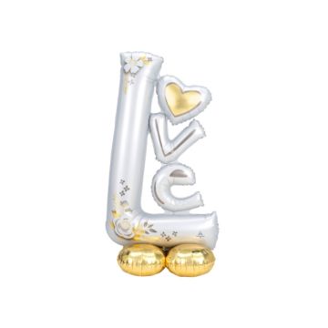 AirLoonz Folieballon Love Wit & Goud (73x147cm)
