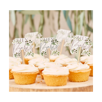 Cupcake Toppers Hey Baby Ginger Ray (12st) 