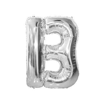 Folie Ballon B Zilver 40cm