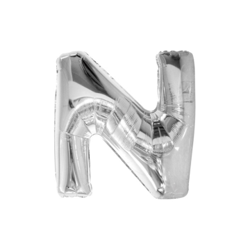Folieballon N Zilver (43cm)