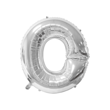 Folie Ballon O Zilver 40cm