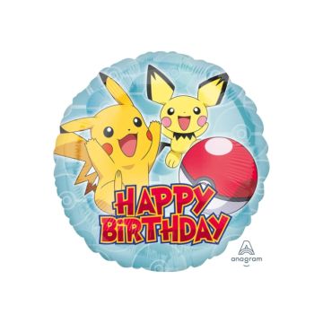 Folieballon Pokemon Happy Birthday (43cm)