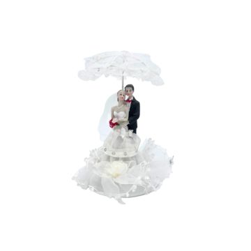 Bruidspaar Metaaldraad Parasol