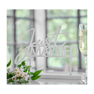 Tafelbord Just Married Metaal Wit Ginger Ray 