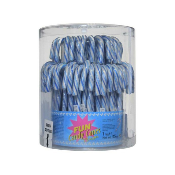 Candy Canes Blauw/Wit (1kg) 