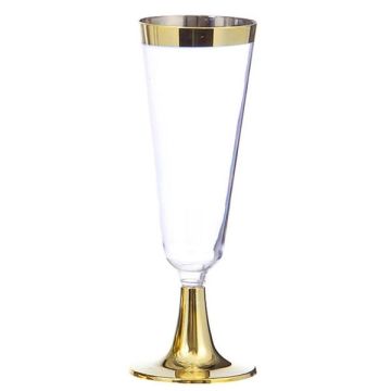 Champagne Glazen Metallic Goud (4st)