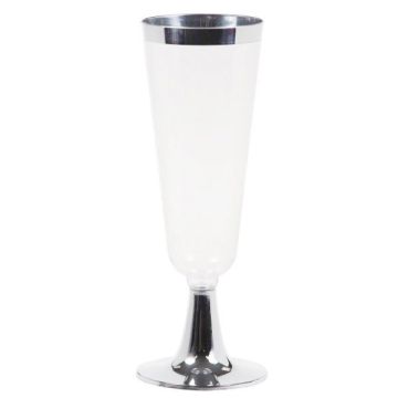 Champagne Glazen Metallic Zilver