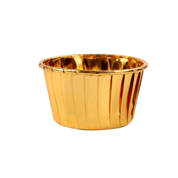 Cupcake Vorm Metallic Goud 11cm