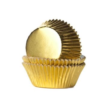Cupcake Vorm S Metallic Goud 7cm (100st)