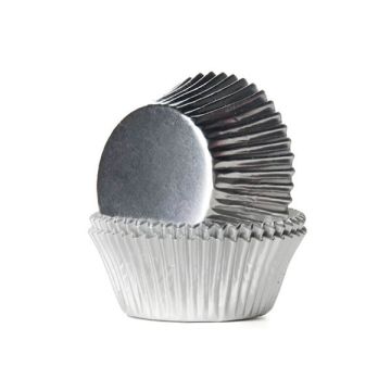 Cupcake Vorm S Metallic Zilver 7cm (100st)