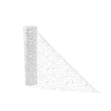 Decoratiestof Spider Glitter Wit - 28x270cm