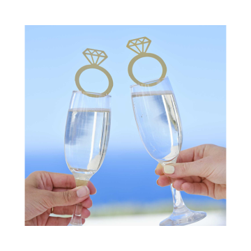 Glasdecoratie Engagement Ring Ginger Ray (6st) 